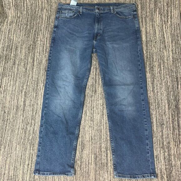 Levi Strauss & Co Mens 505 Size 42x32 Straight Leg Denim Jeans‎ Blue Medium Wash - Picture 1 of 5
